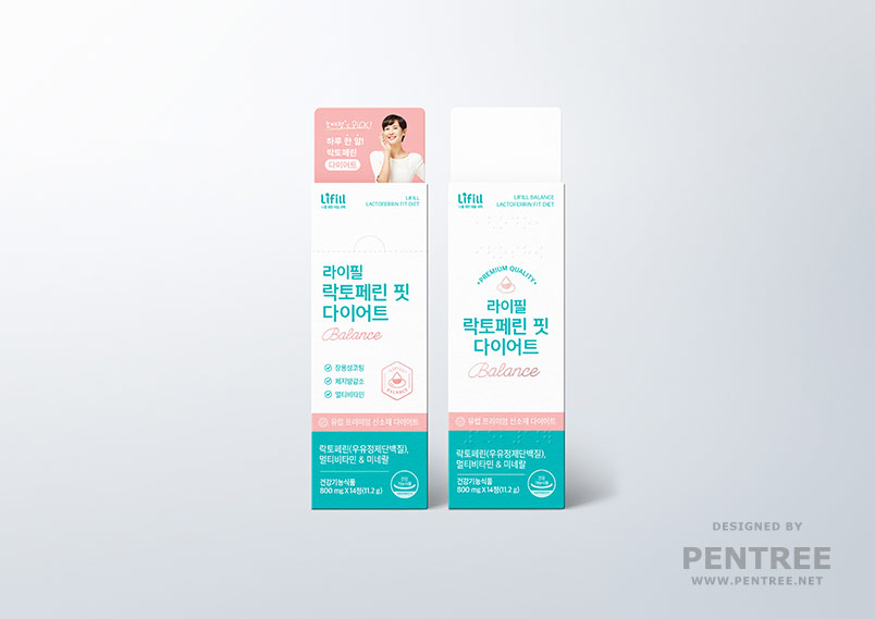[농심] 라이필 락토페린 핏 다이어트 패키지디자인